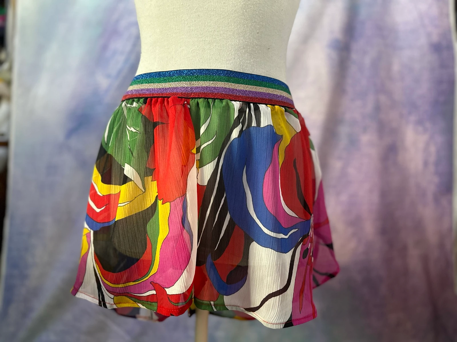 Pantalón corto de gasa talla M Pieza única artesanal